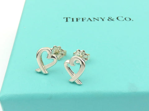 TIFFANY & CO Sterling Silver Loving Heart Earrings