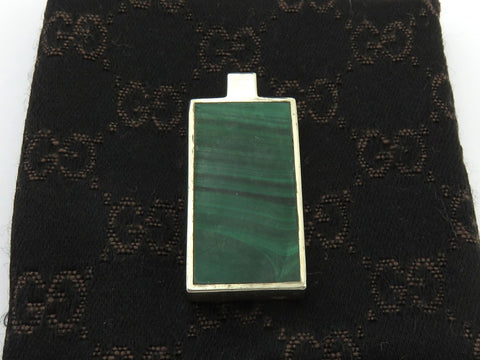 Gucci Sterling Silver Pisces Green Stone Pendant Charm