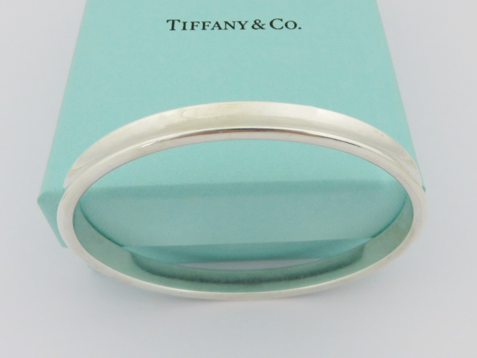 Authentic TIFFANY & CO Sterling Silver 925 1837 Bangle Bracelet with Box Ribbon