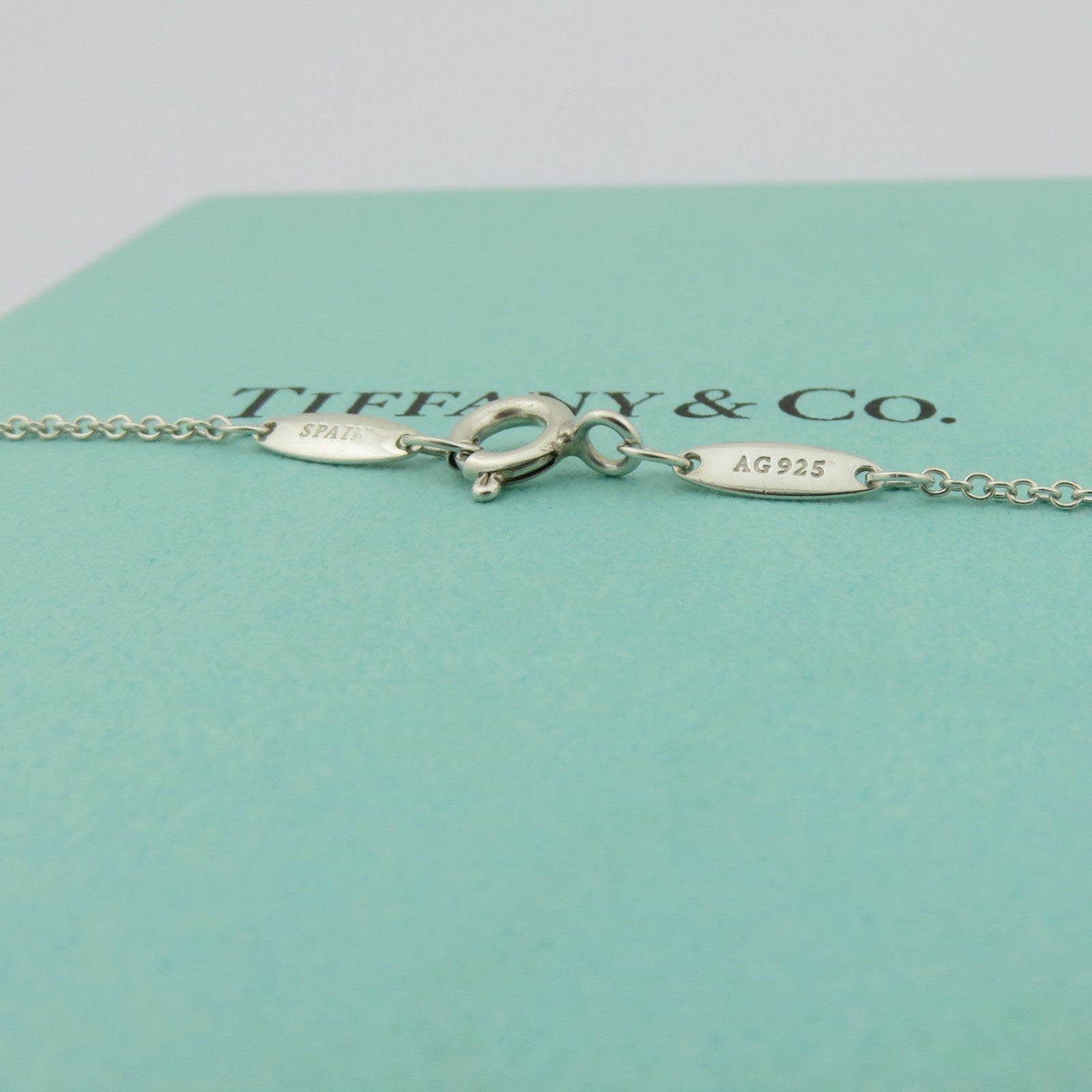 Tiffany & Co 925 Sterling Silver Teardrop Pendant Necklace Authentic