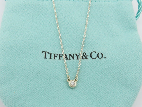 TIFFANY & CO Sterling Silver Diamonds By The Yard Pendant Necklace RRP AUD 935