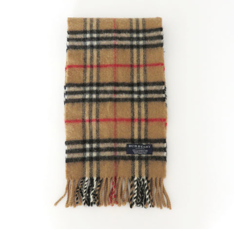 Burberry Archive Beige Check Lambswool Scarf Price Includes US Tariff