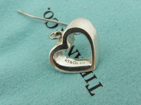 TIFFANY & CO Sterling Silver Geometric Heart Dangle Single Earring