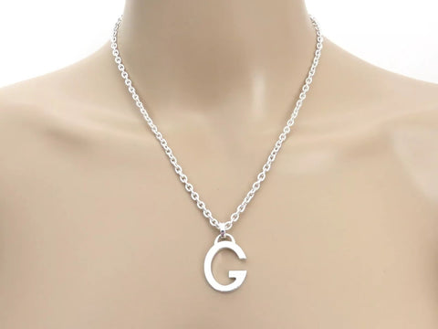 Gucci Sterling Silver Oval G Logo Chain Link Pendant Price Includes US Tariff