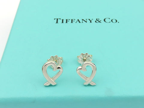 TIFFANY & CO Sterling Silver Loving Heart Earrings
