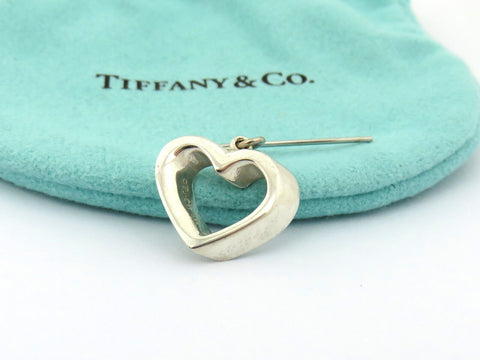 TIFFANY & CO Sterling Silver Geometric Heart Dangle Single Earring
