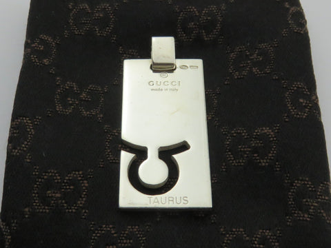 Gucci Sterling Silver Taurus Charm Pendant