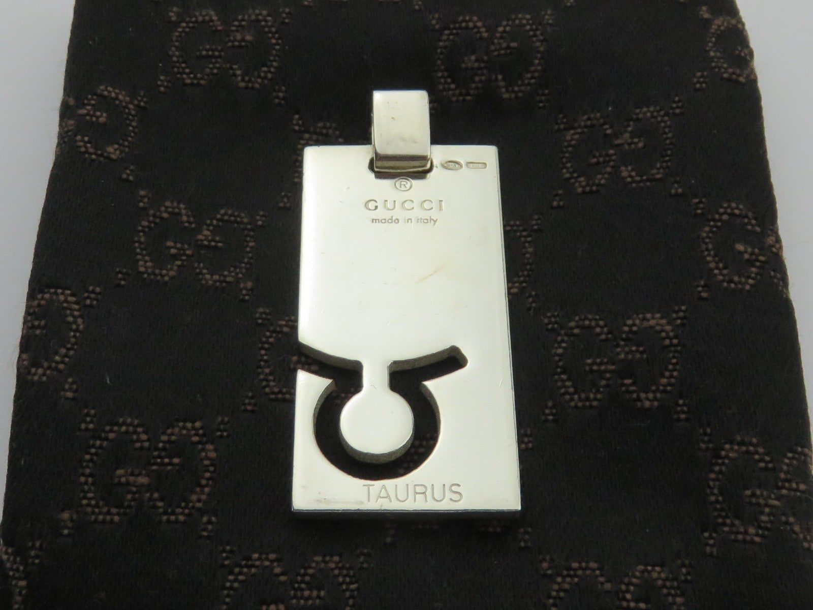 Gucci Sterling Silver Taurus Charm Pendant