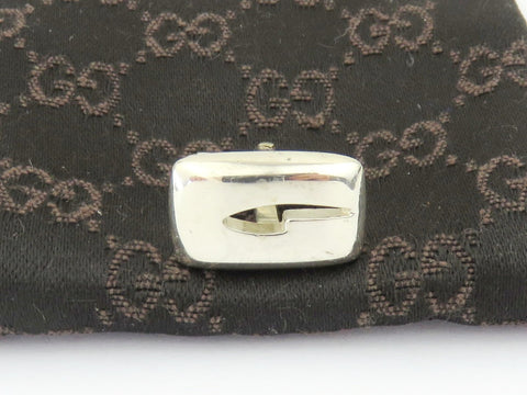 Gucci Sterling Silver G Logo Single Cufflink