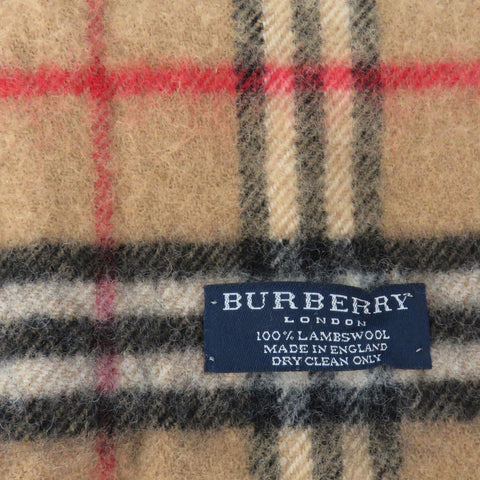 Burberry Archive Beige Check Lambswool Scarf Price Includes US Tariff
