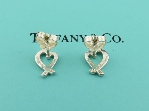TIFFANY & CO Sterling Silver Loving Heart Earrings