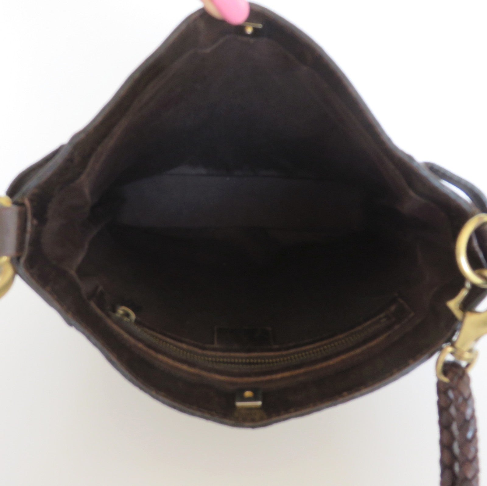 GUCCI Brown GG Monogram Canvas Leather Unisex Cross Body Bag Purse Authentic