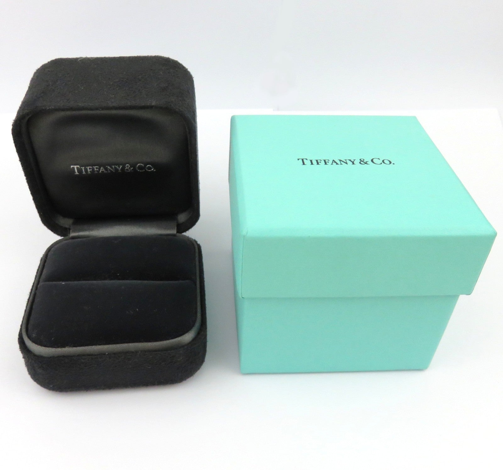 TIFFANY & CO Black Suede Ring Boxes (Large & Small) + Blue Boxes Authentic