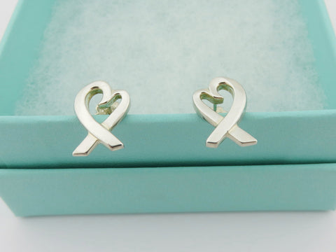 TIFFANY & CO Sterling Silver Large Loving Heart Earrings