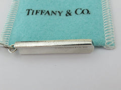 TIFFANY & CO Sterling Silver 1837 Bar Pendant Necklace