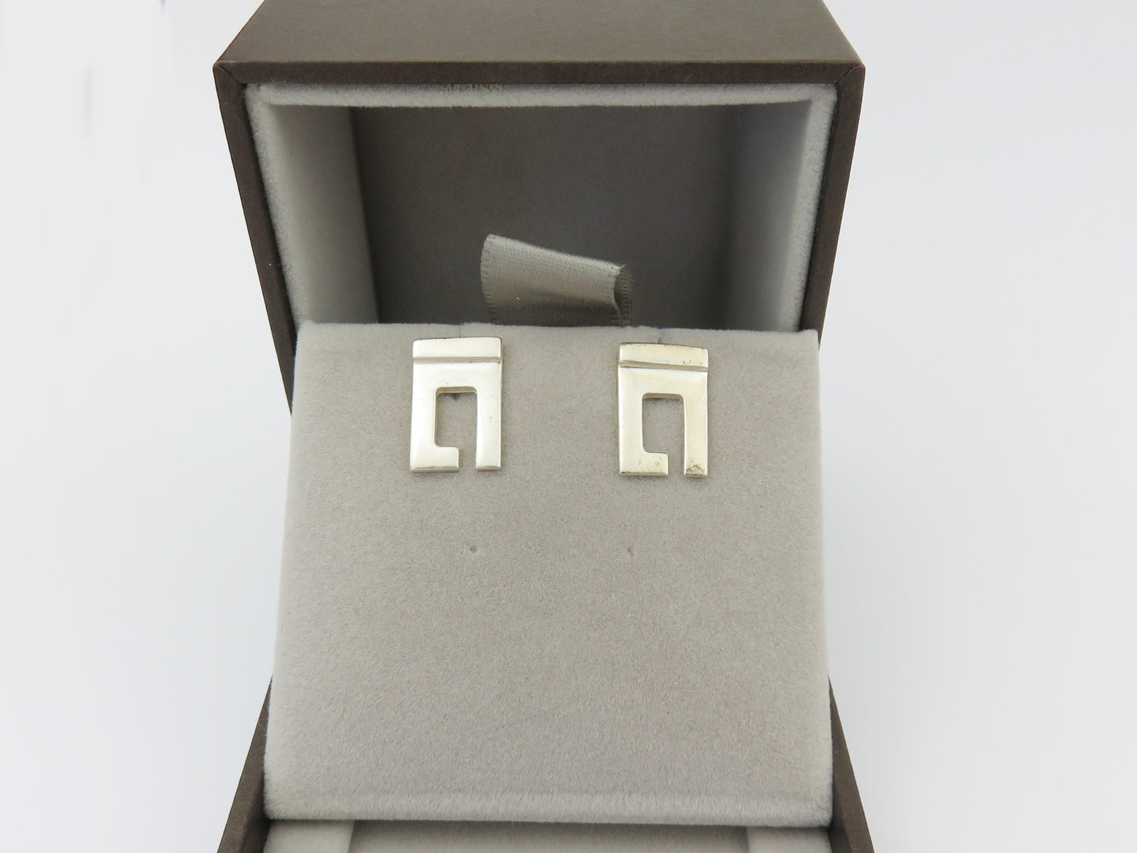 Gucci Sterling Silver G Logo Stud Earrings Price Includes US Tariff