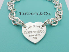 TIFFANY & CO Sterling Silver Return to Tiffany Heart Tag Bracelet