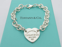 TIFFANY & CO Sterling Silver Return to Tiffany Heart Tag Bracelet