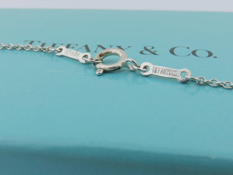 Tiffany & Co Sterling Silver Double Teardrop Pendant Necklace