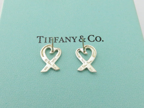 TIFFANY & CO Sterling Silver Large Loving Heart Earrings