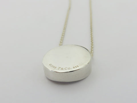TIFFANY & CO Sterling Silver 1837  Concave Pendant Necklace