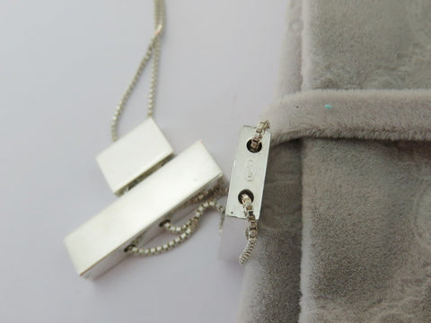 Gucci Sterling Silver Large Cross Long Chain Pendant Price Includes US Tariff