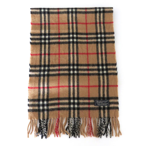 Burberry Archive Beige Check Lambswool Scarf Price Includes US Tariff