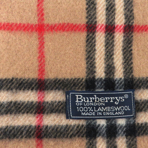 Burberry Archive Beige Check Lambswool Scarf Price Includes US Tariff
