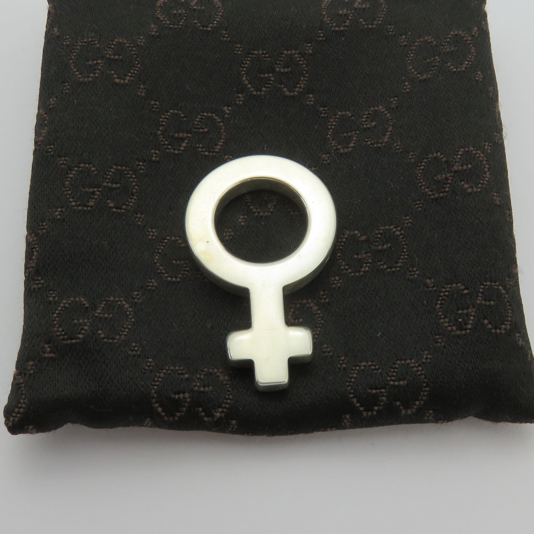 Gucci Sterling Silver Female Symbol Pendant Charm Price Includes US Tariff