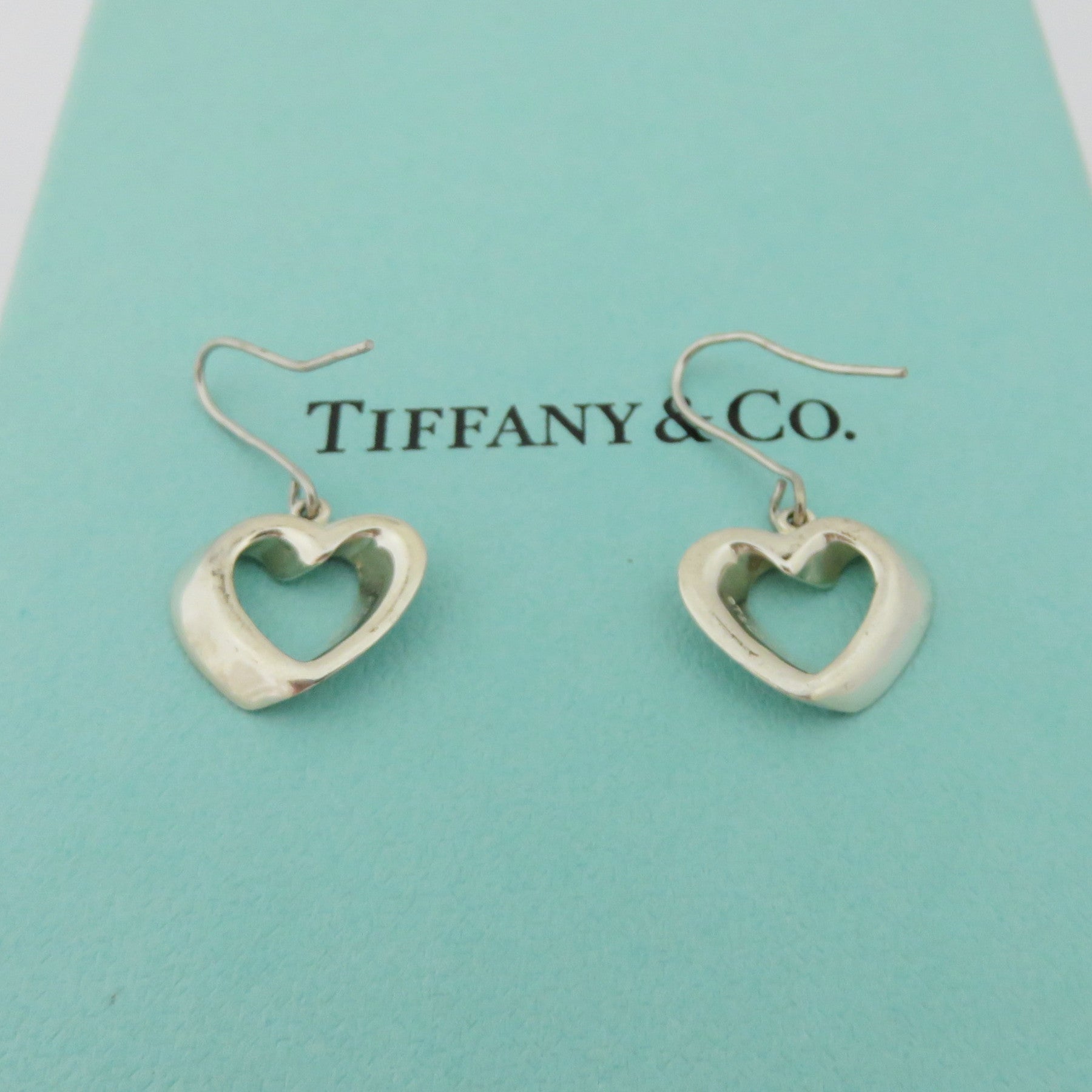 TIFFANY & CO 925 Sterling Silver Teardrop Dangle Earrings Authentic
