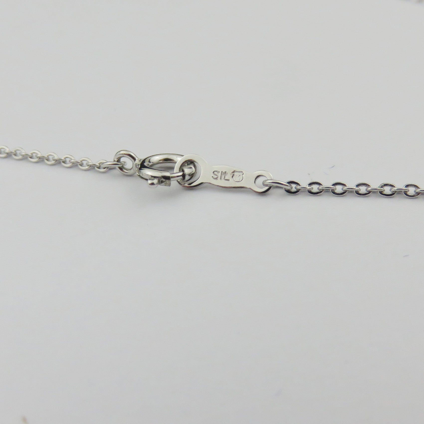 Mikimoto 925 Sterling Silver Open Frame Akoya Pearl Pendant Necklace 46cm