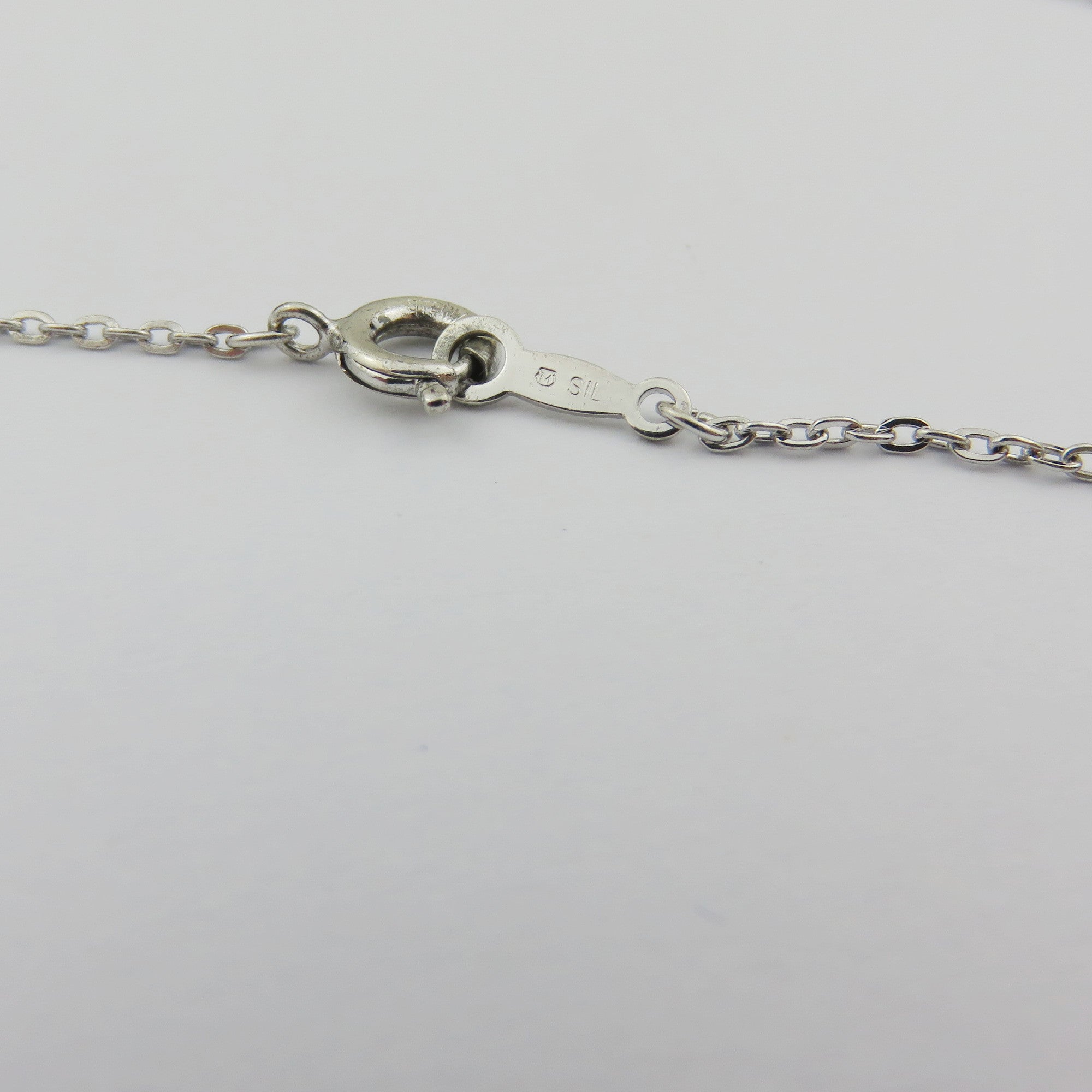 Mikimoto 925 Sterling Silver Four Leaf Clover Akoya Pearl Necklace 40cm