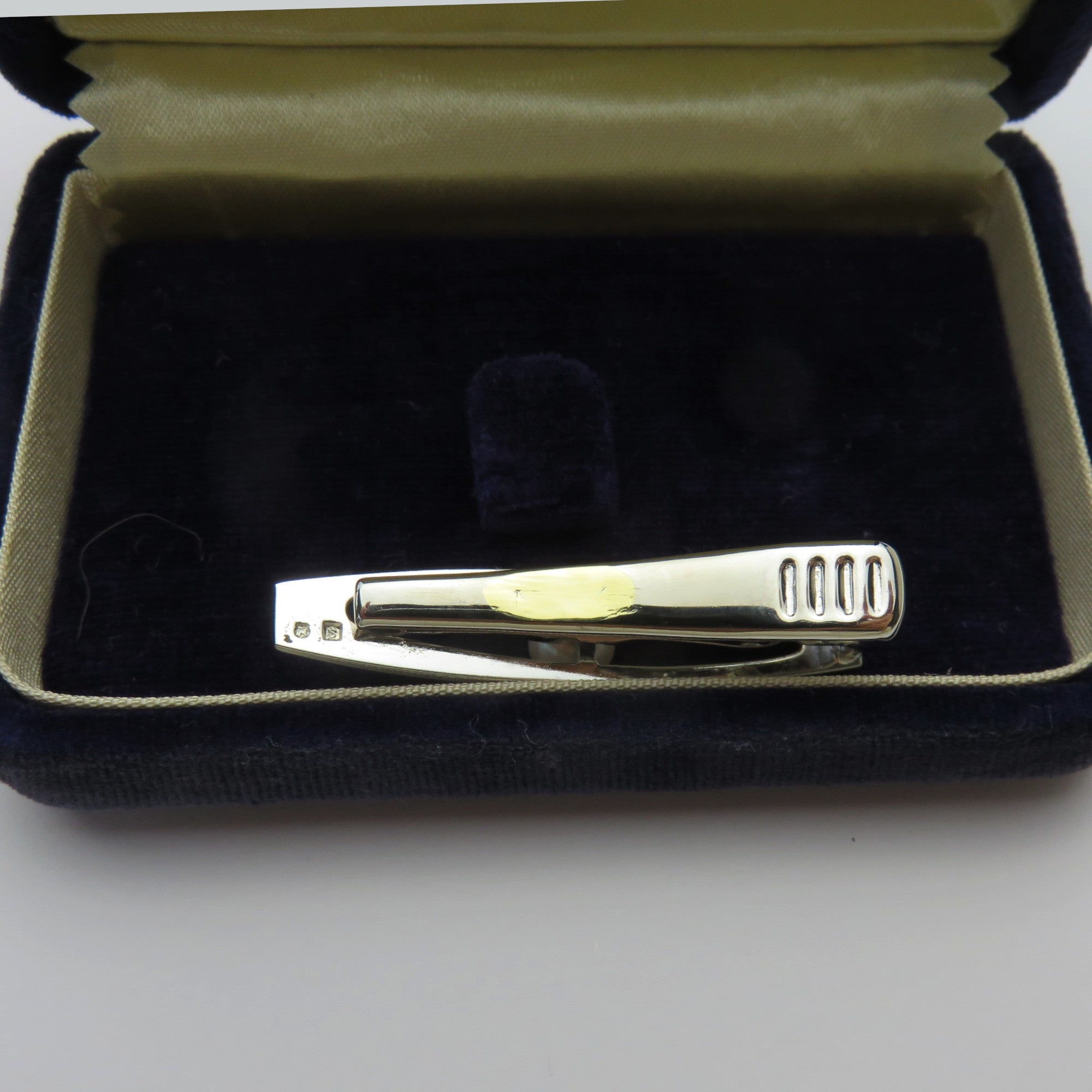 MIKIMOTO Akoya Pearl 925 Sterling Silver Tie Clip Bar with Box
