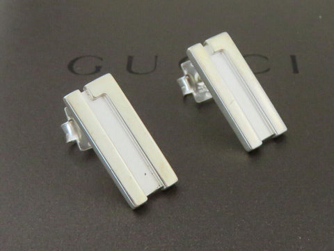 Gucci Sterling Silver G Logo Stud Earrings