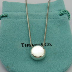 TIFFANY & CO 925 Sterling Silver Letter E Initial Choker Necklace