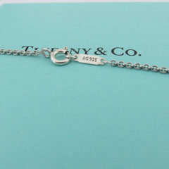 TIFFANY & CO 925 Silver Mother of Pearl Return to Tiffany Double Heart Necklace