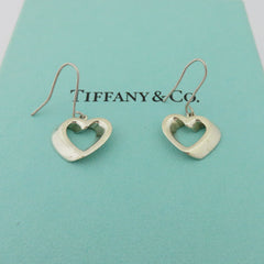 TIFFANY & CO 925 Sterling Silver Teardrop Dangle Earrings Authentic