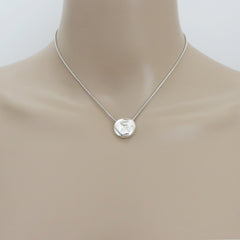 TIFFANY & CO 925 Sterling Silver Letter E Initial Choker Necklace