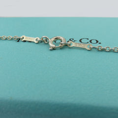 TIFFANY & CO 925 Sterling Silver Medium Open Heart Pendant Necklace 
