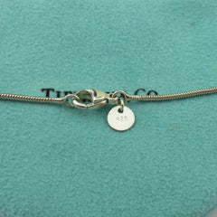 TIFFANY & CO 925 Sterling Silver Letter E Initial Choker Necklace