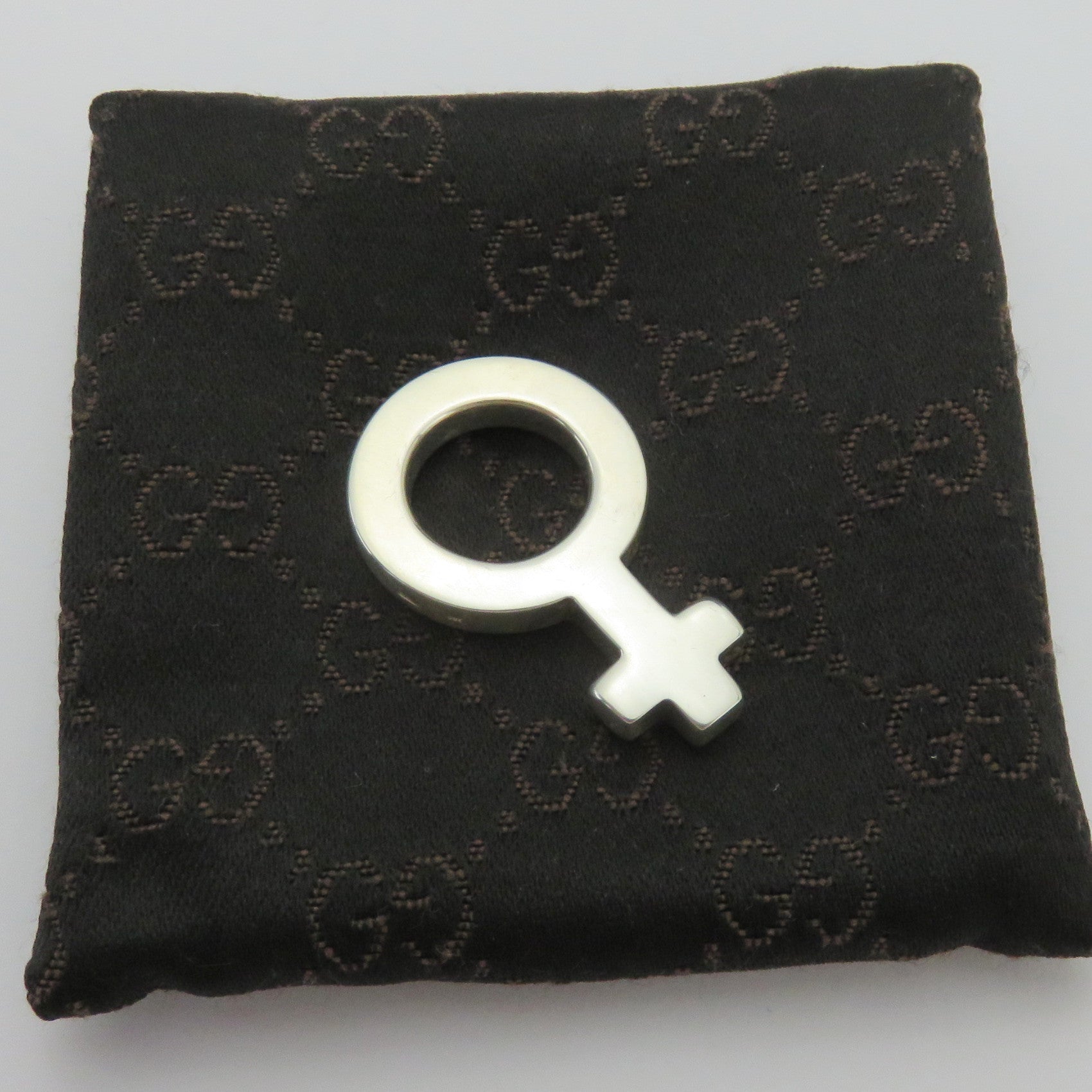 Gucci Sterling Silver Female Symbol Pendant Charm Price Includes US Tariff