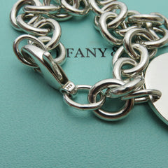 TIFFANY & CO 925 Silver Return to Tiffany Round Bold Link Bracelet with Box