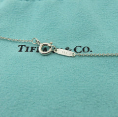 TIFFANY & CO 925 Sterling Silver T & CO Dangle Pendant Necklace with Pouch
