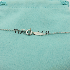 TIFFANY & CO 925 Sterling Silver Return to Tiffany Mini Double Heart Necklace