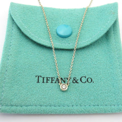 TIFFANY & CO 925 Sterling Silver Diamonds By The Yard Pendant Necklace