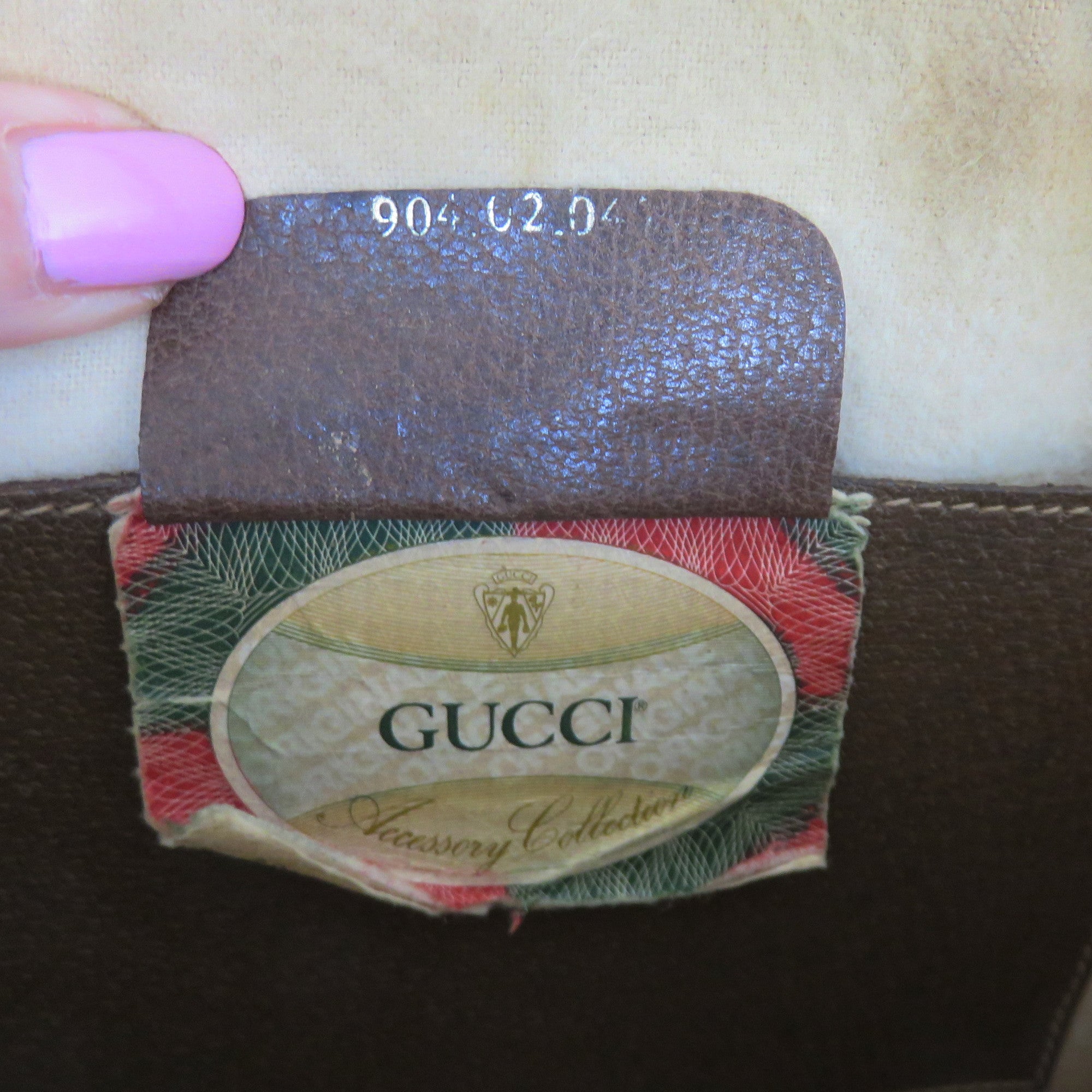 GUCCI Vintage Brown GG Monogram Canvas Leather Small Cross Body Clutch Bag 2Way
