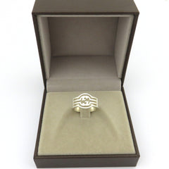 GUCCI 925 Sterling Silver Interlocking G Ring Size 5.75 with Box 