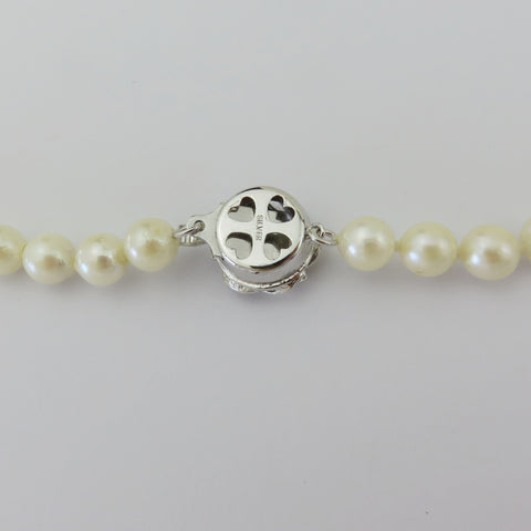 Vintage Japanese Akoya Pearl Strand Necklace 6.7-7mm 42cm & Matching Cufflinks