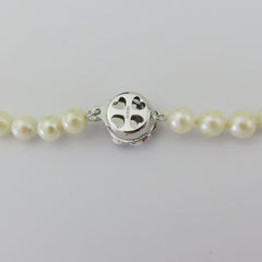 Vintage Japanese Akoya Pearl Strand Necklace 6.7-7mm 42cm & Matching Cufflinks