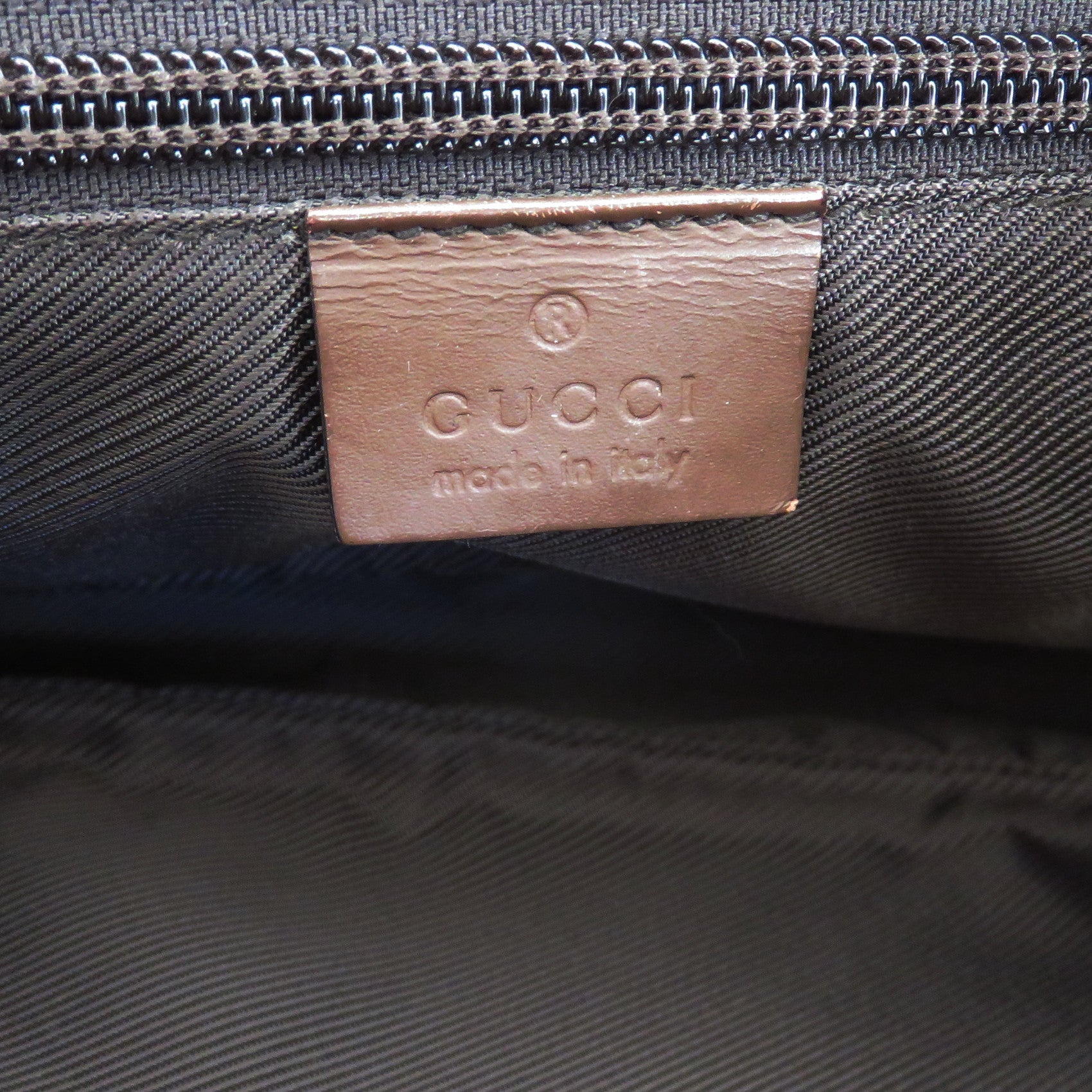 GUCCI Brown GG Monogram Canvas Leather Unisex Cross Body Shoulder Bag Purse 